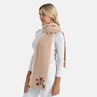 https://tjcuk.sirv.com/Products/82/0/8205065/Chic-Statement-Scarf-with-Colorful-Button-Detail-170-x-25cm-Beige_8205065_2.jpg?w=342&h=342