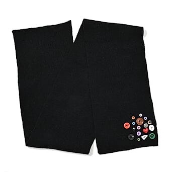 https://tjcuk.sirv.com/Products/82/0/8205066/Chic-Statement-Scarf-with-Colorful-Button-Detail-170-x-25cm-Black_8205066_4.jpg?w=342&h=342