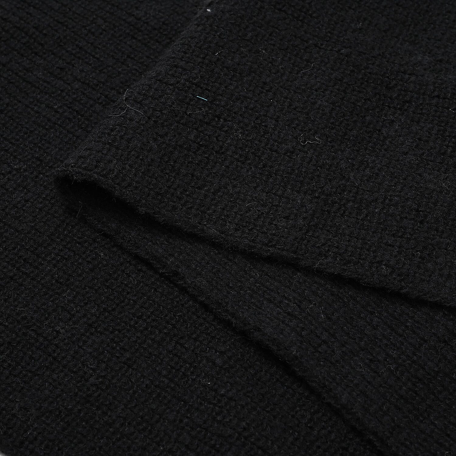 Designer Closeout Deal - Scarf with Colourful Button Accents - Black