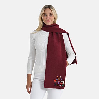 https://tjcuk.sirv.com/Products/82/0/8205067/Chic-Statement-Scarf-with-Colorful-Button-Detail-170-x-25cm-Burgundy_8205067.jpg?w=342&h=342
