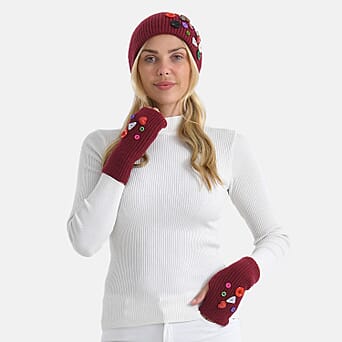 https://tjcuk.sirv.com/Products/82/0/8205085/Beanie-Hat-Glove-Set-with-Colorful-Button-Accents-Burgundy_8205085.jpg?w=342&h=342