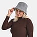 Classic Wool Bucket Hat for Ladies - Grey
