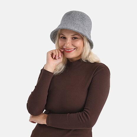 Classic Wool Bucket Hat - Grey