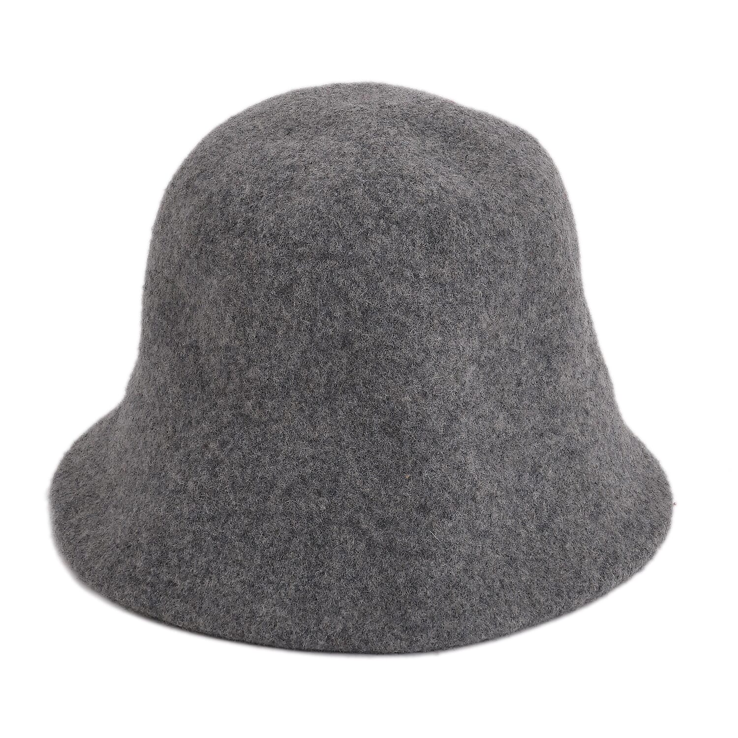 Classic Wool Bucket Hat - Grey