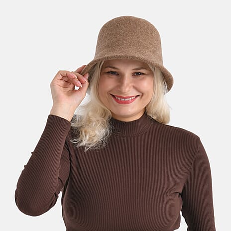 Classic Wool Bucket Hat - Brown
