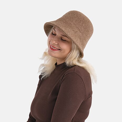 Classic Wool Bucket Hat - Brown