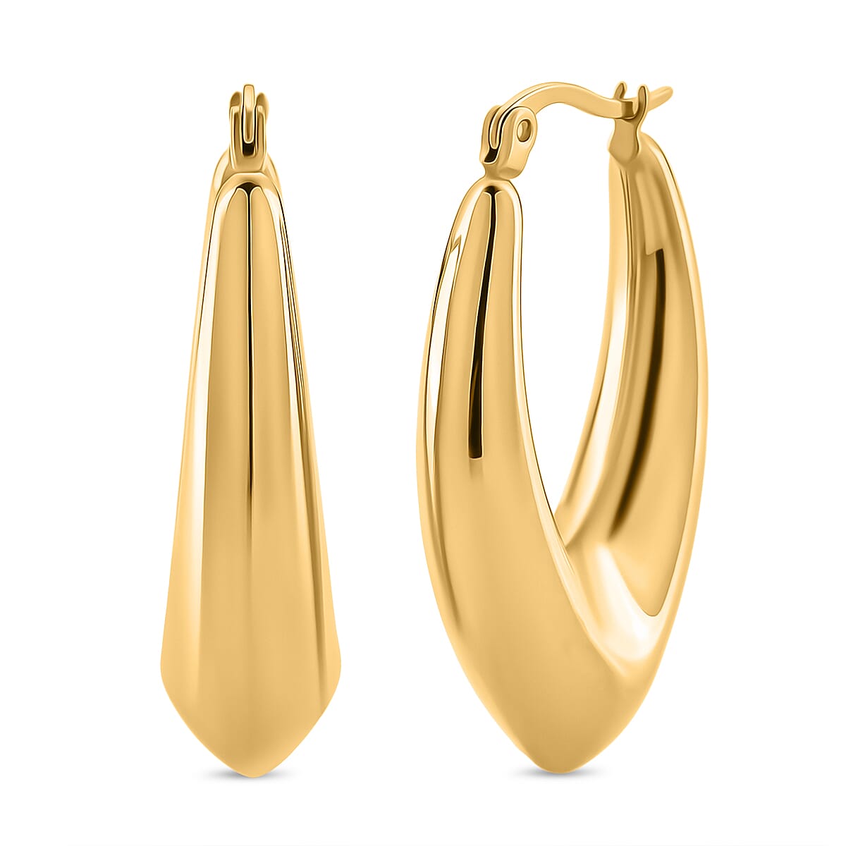 Earring with Clasp in Yellow Gold Plated
