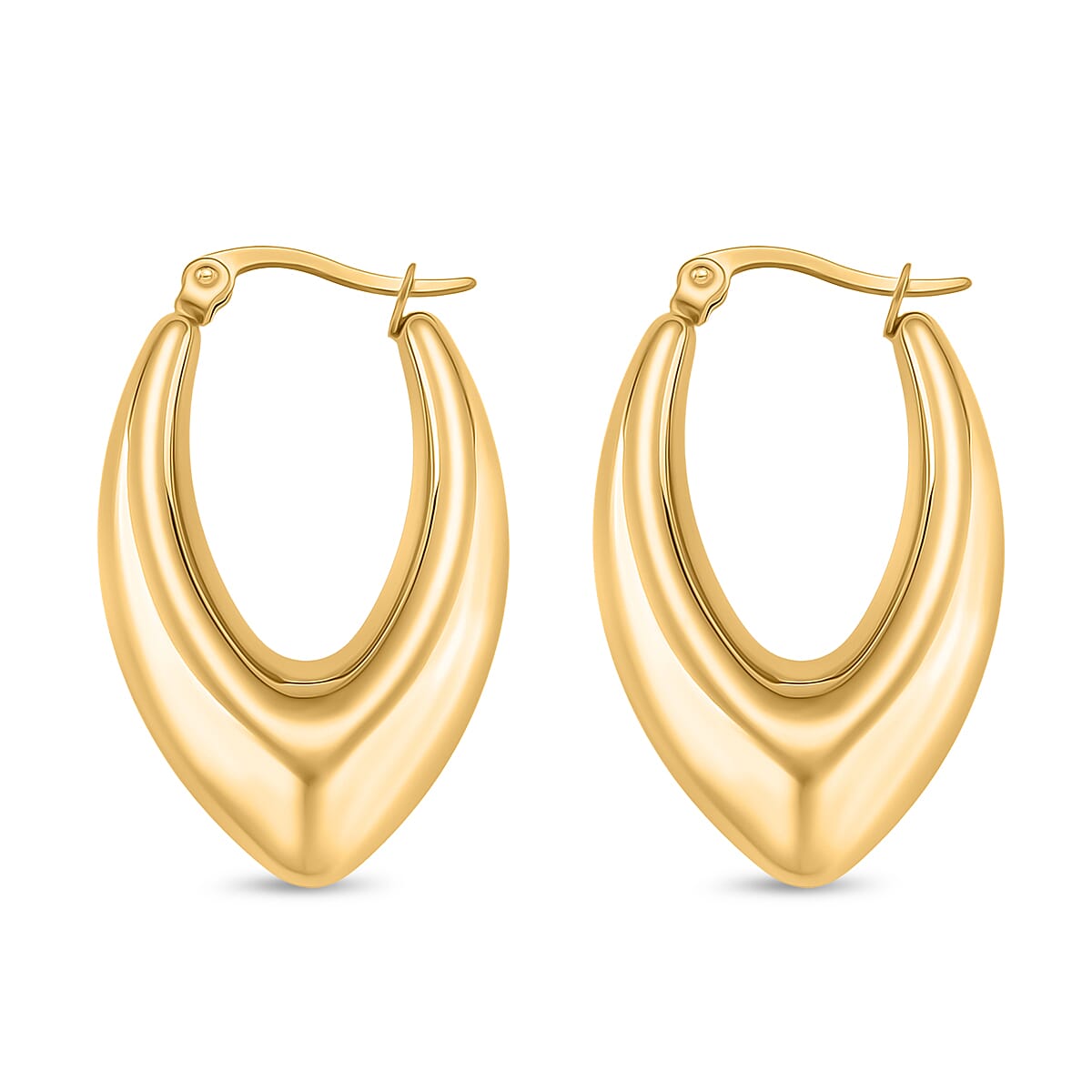Earring with Clasp in Yellow Gold Plated