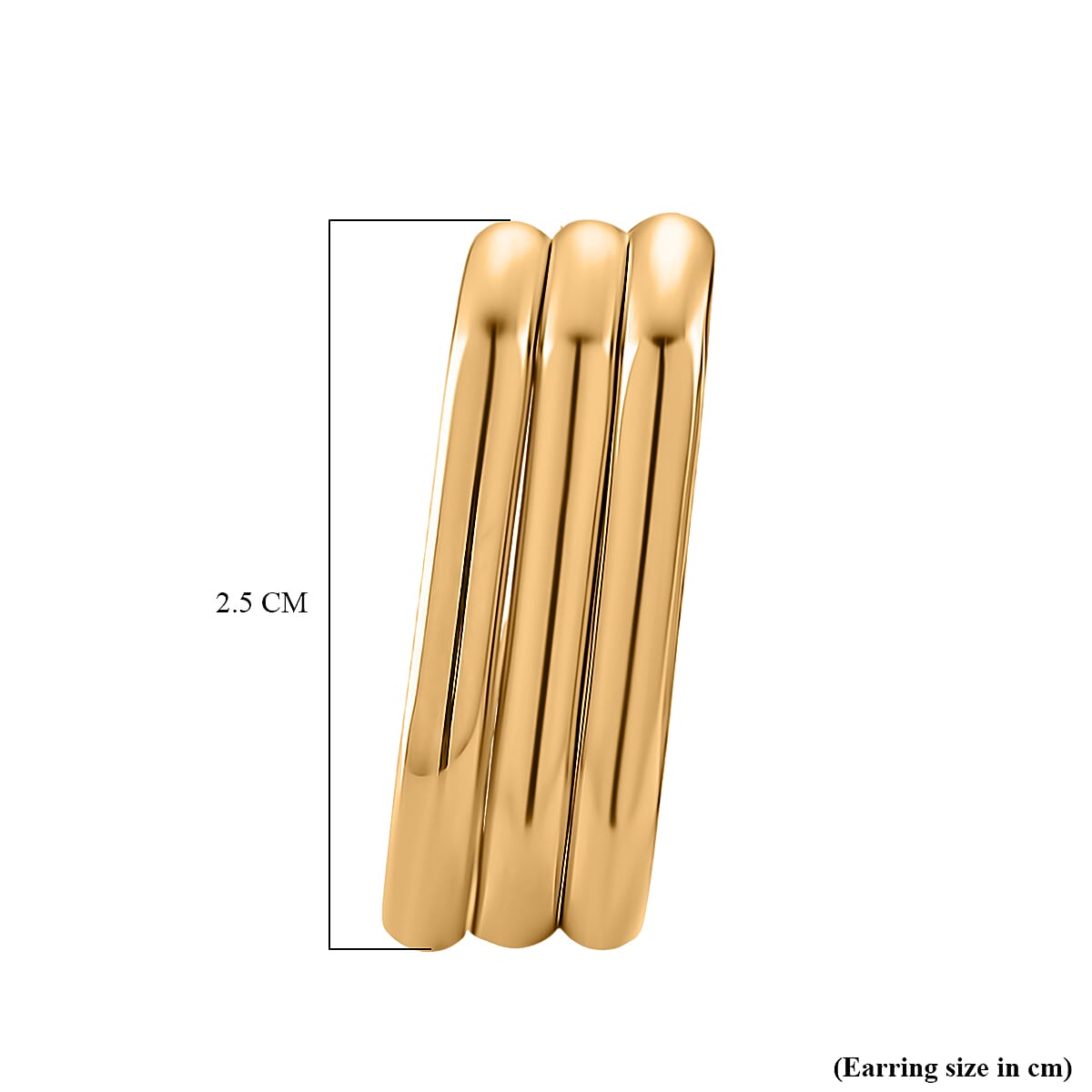 One Time Deal - Earrings with Push Back in Yellow Gold Tone