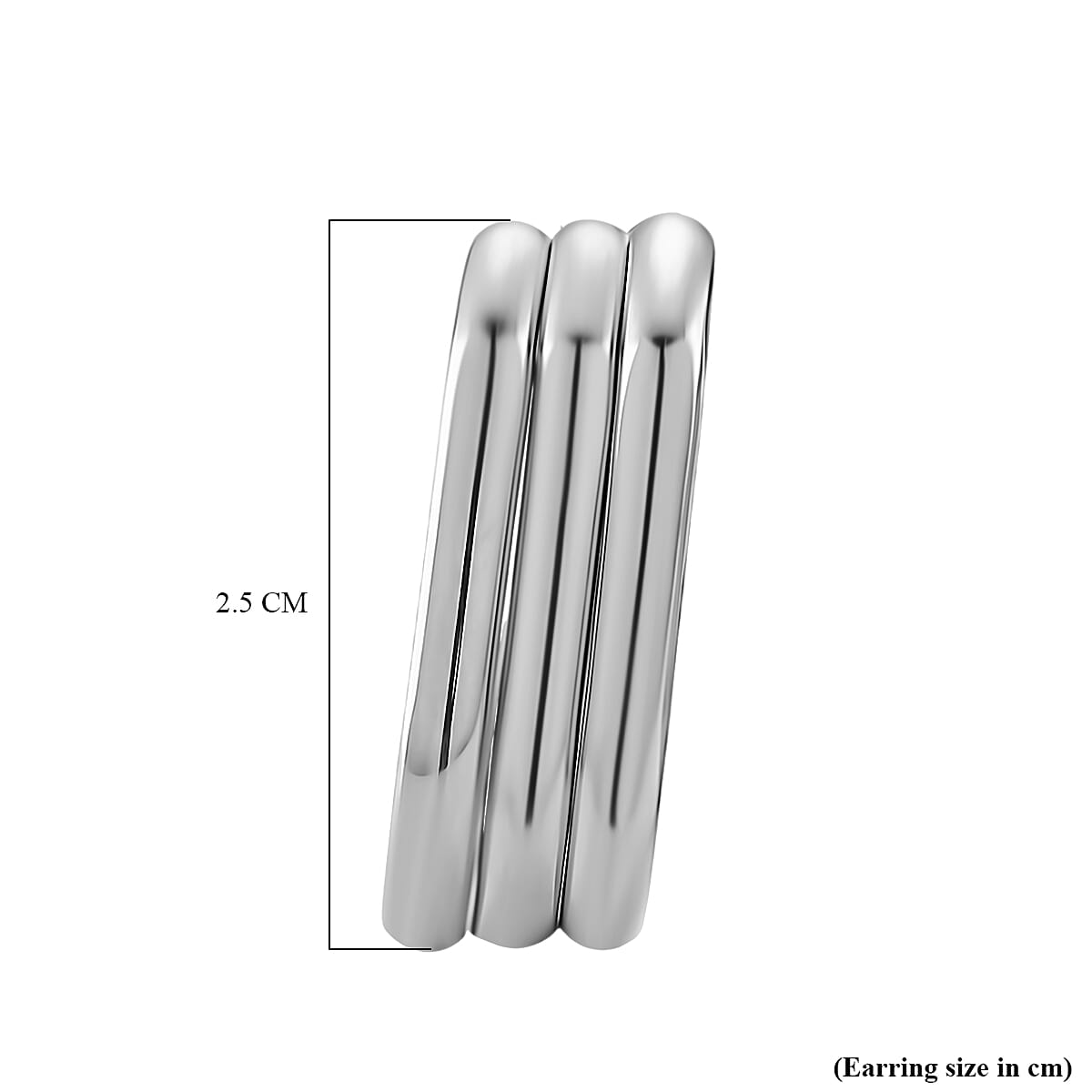 One Time Deal - Earrings with Push Back in Silver Tone