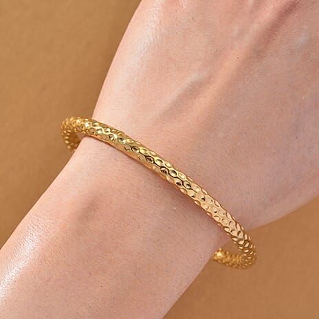 DESIGNER INSPIRED Gold Plated Bangle (8 inch)