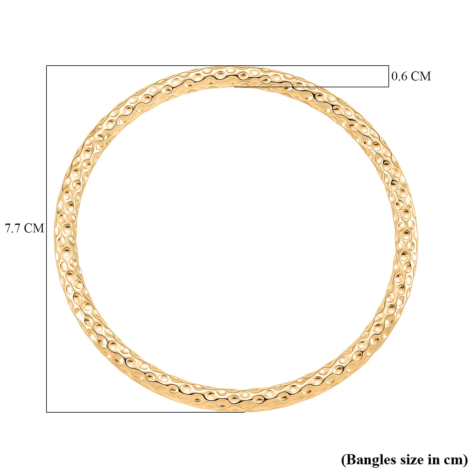 DESIGNER INSPIRED Gold Plated Bangle (8 inch)