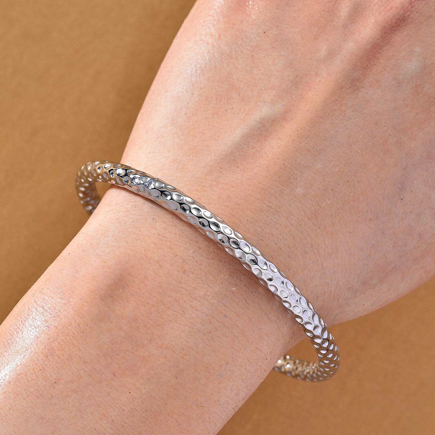 DESIGNER INSPIRED Silver Plated Bangle (8 inch)