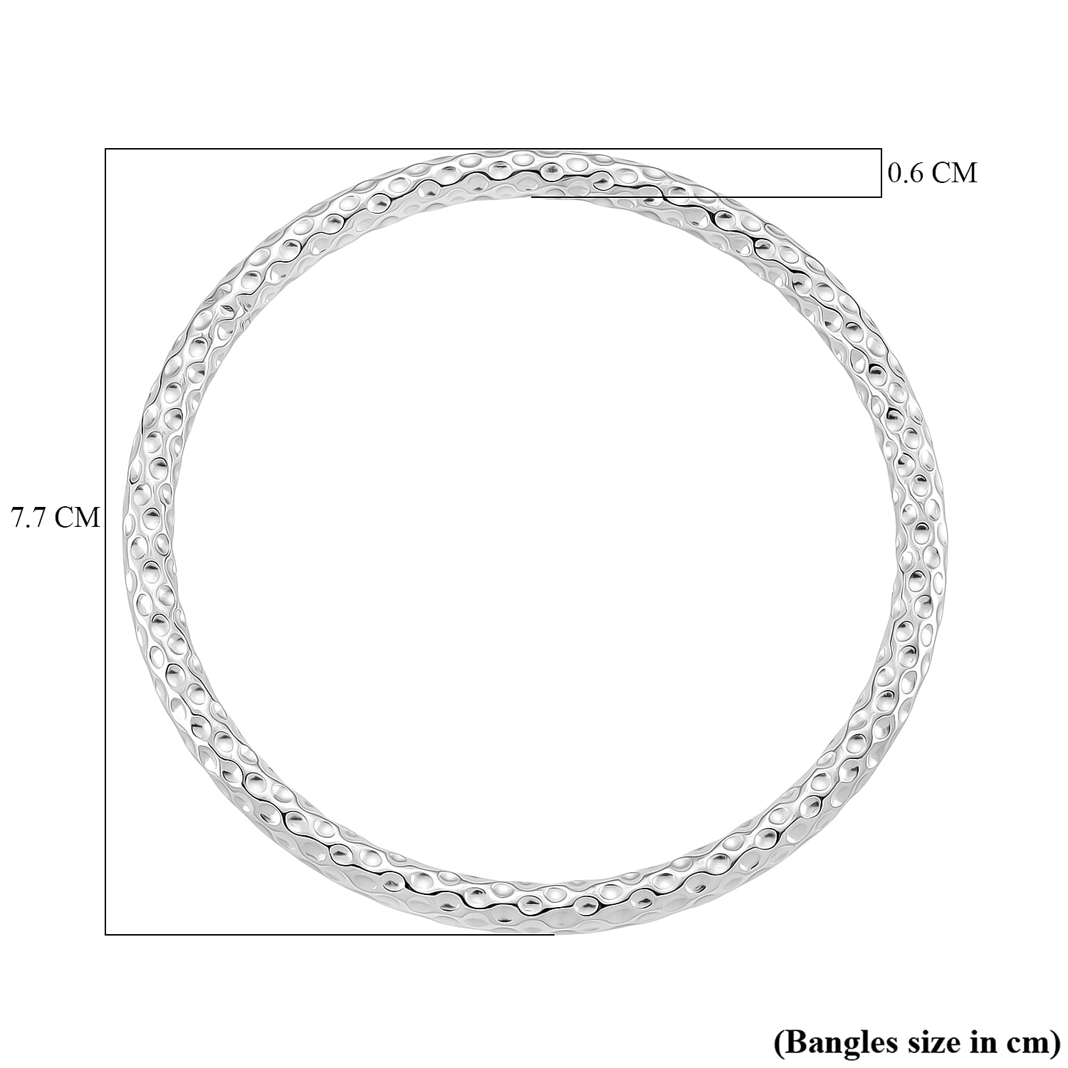 DESIGNER INSPIRED Silver Plated Bangle (8 inch)