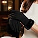 NEW - 70 % Cashmere Blend Gloves with Ultra Soft Faux Fur Cuff (One Size) with Touch Screen Tech - Black