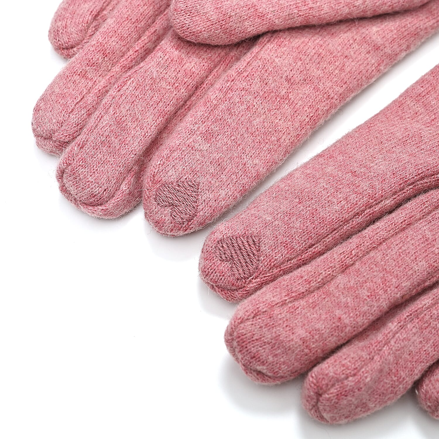 BRAND NEW -  70 % Cashmere Blend Gloves with Ultra soft Faux Fur Cuff (One Size) with touch screen tech - Pink