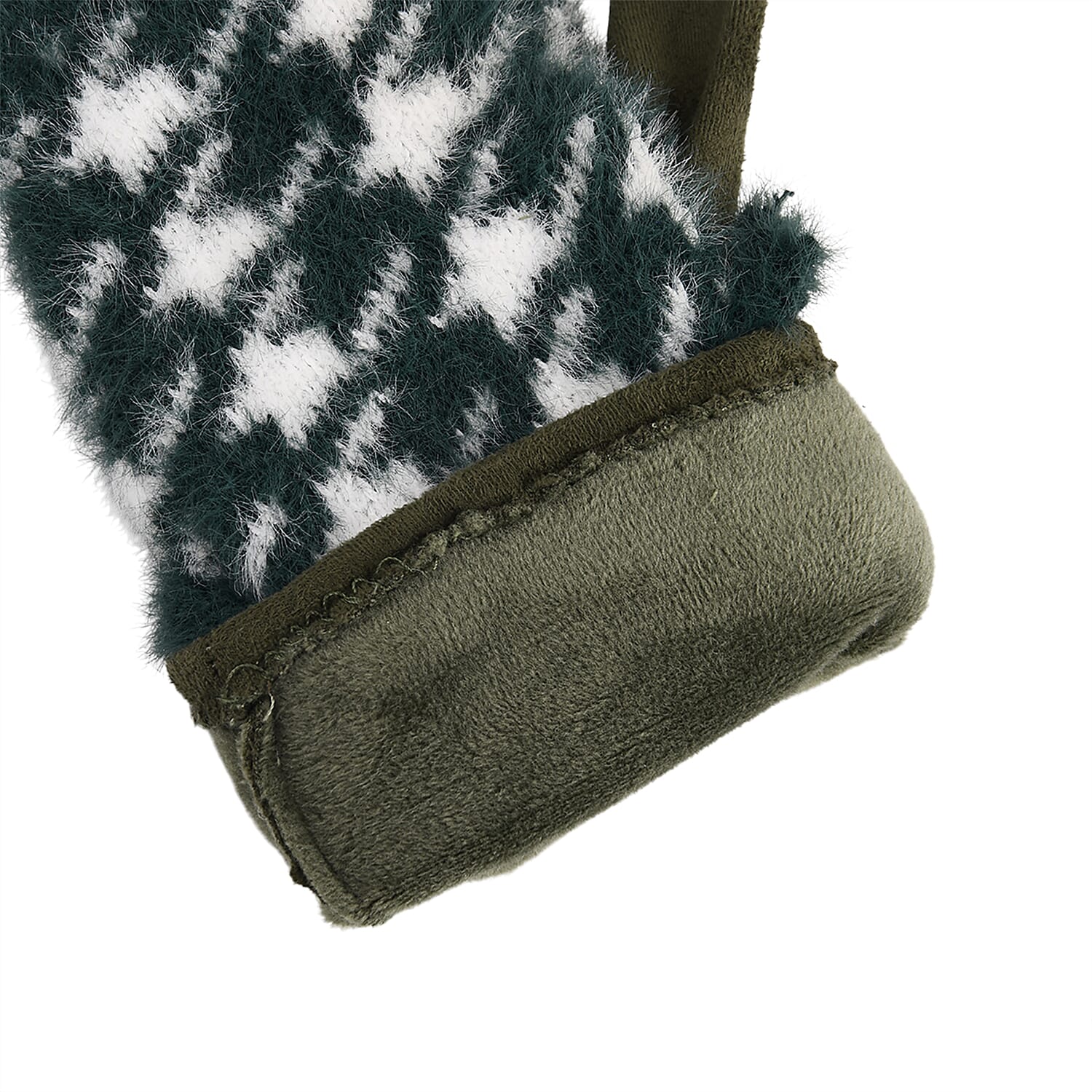 Two-in-One 5 Finger Gloves & Fingerless Mittens - Green