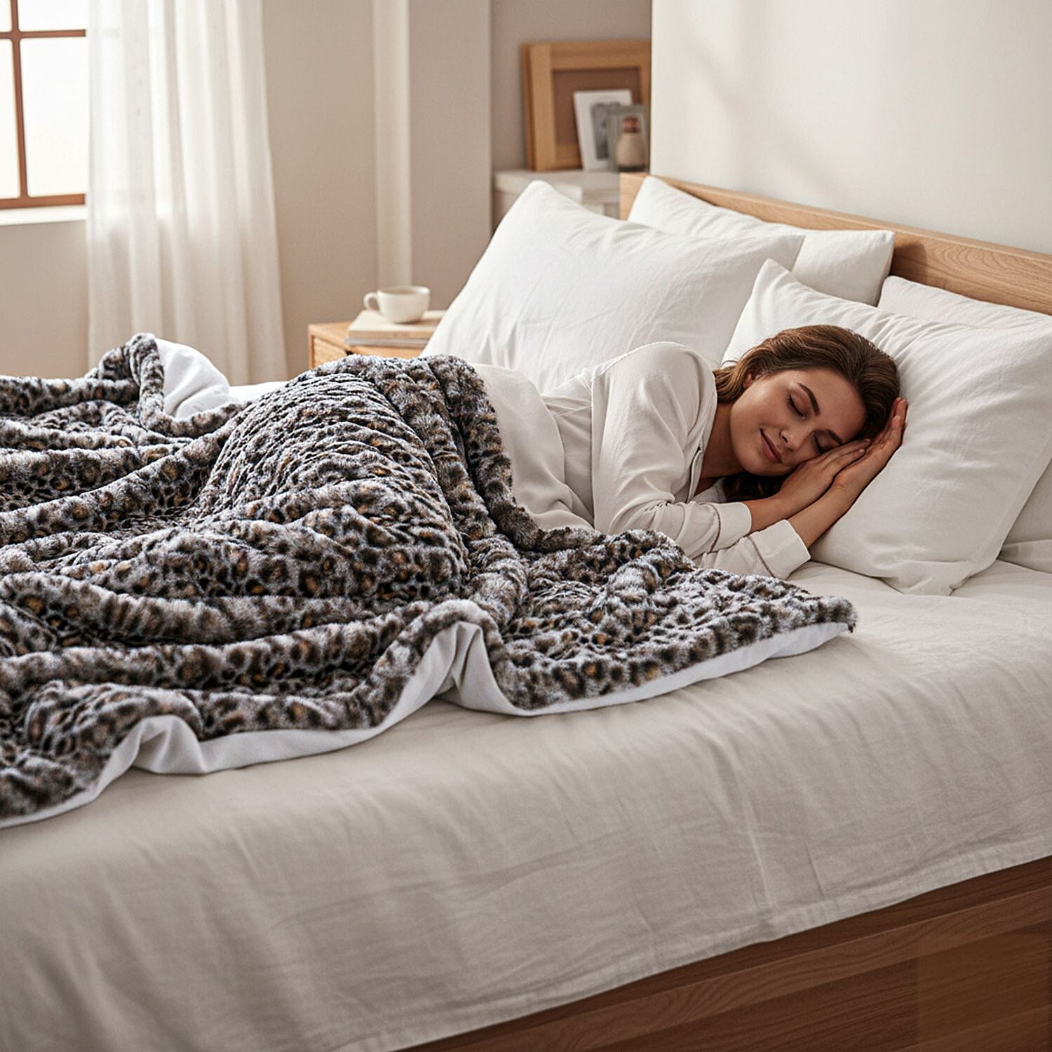 The Epitome Of Luxury - Sumptuously Super Soft Faux Rabbit Fur Double Layered Super Large Blanket 790 GSM (200 x 150 cm) - Grey