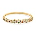 Bubble Collection - Multi Colour Cubic Zirconia Bangle (Size 7.5) in White Gold Plated 2.80 Ct.