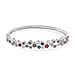Bubble Collection - Multi Colour Cubic Zirconia Bangle (Size 7.5) in White Gold Plated 2.80 Ct.
