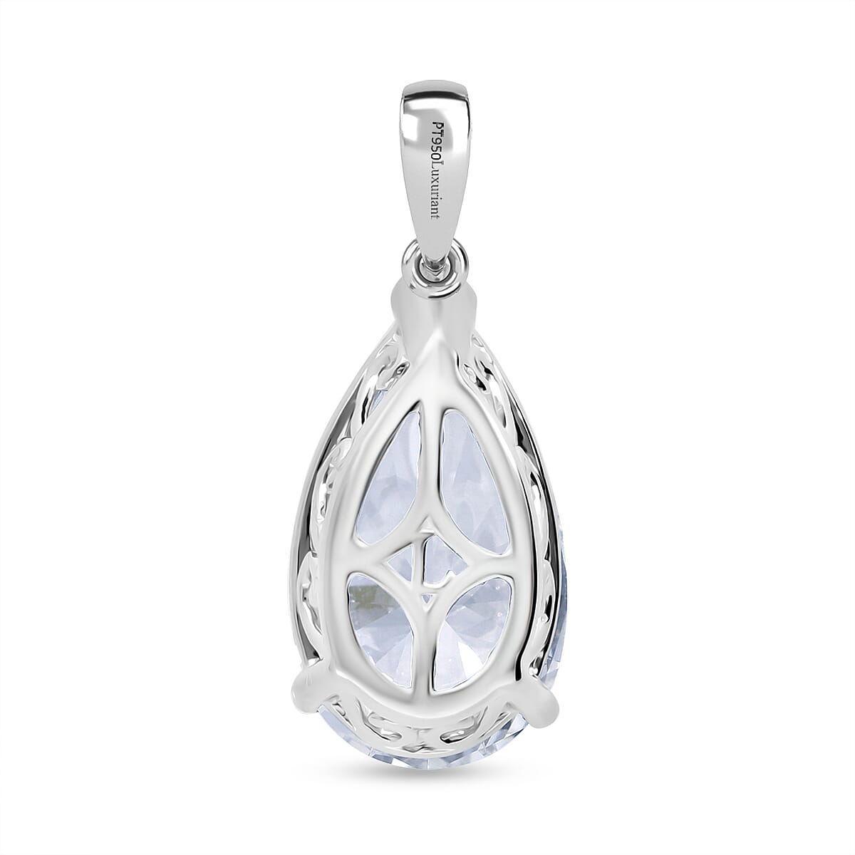 Collectors  Edition- 950 Platinum Pear Cut (VS-EF) Lab Grown Diamond IGI Certified Pendant 10.00 Ct,