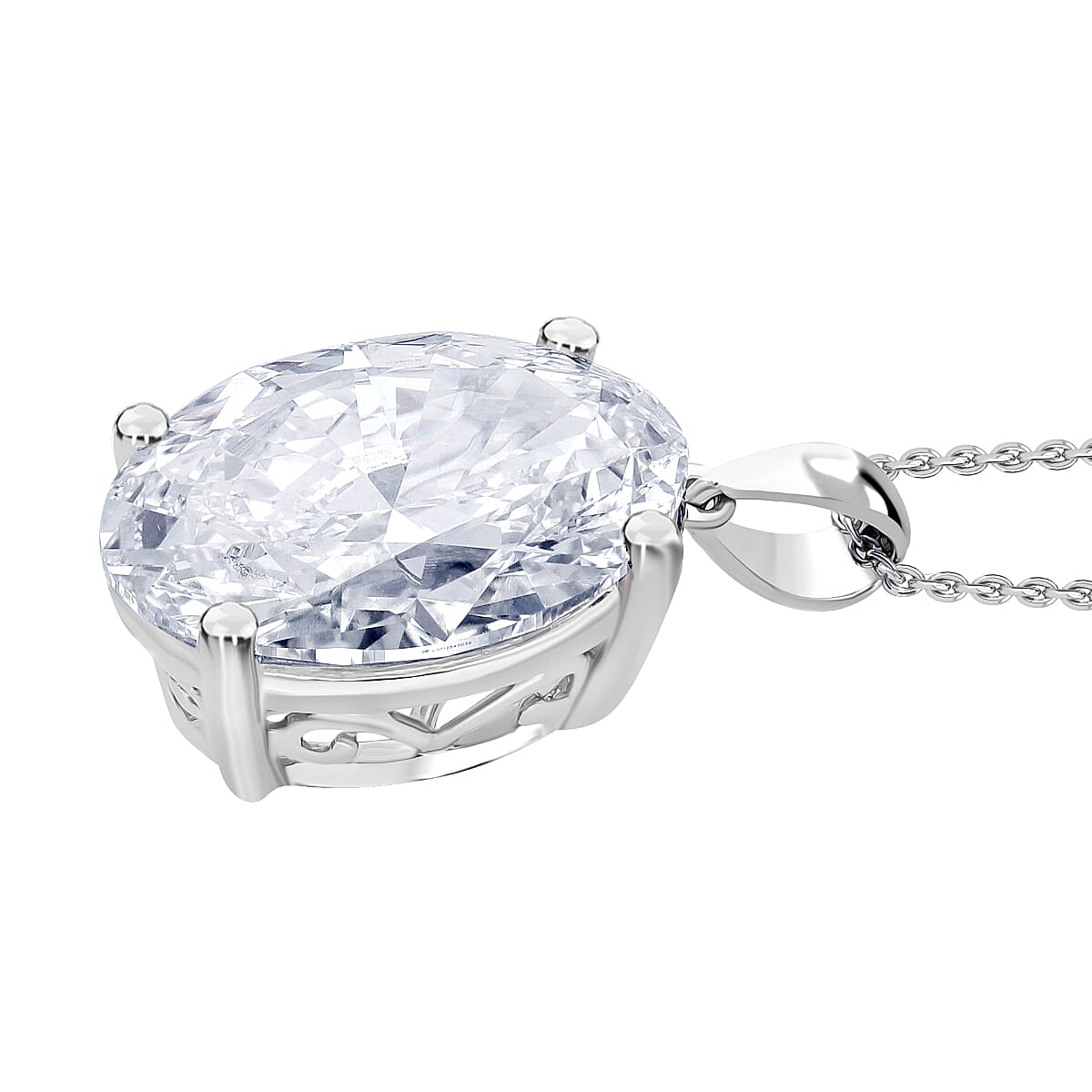 Luxuriant 950 Platinum VS-EF Lab Grown Diamond IGI Certified Pendant 10.04 Ct, Platinum Wt. 6.61 Gms.