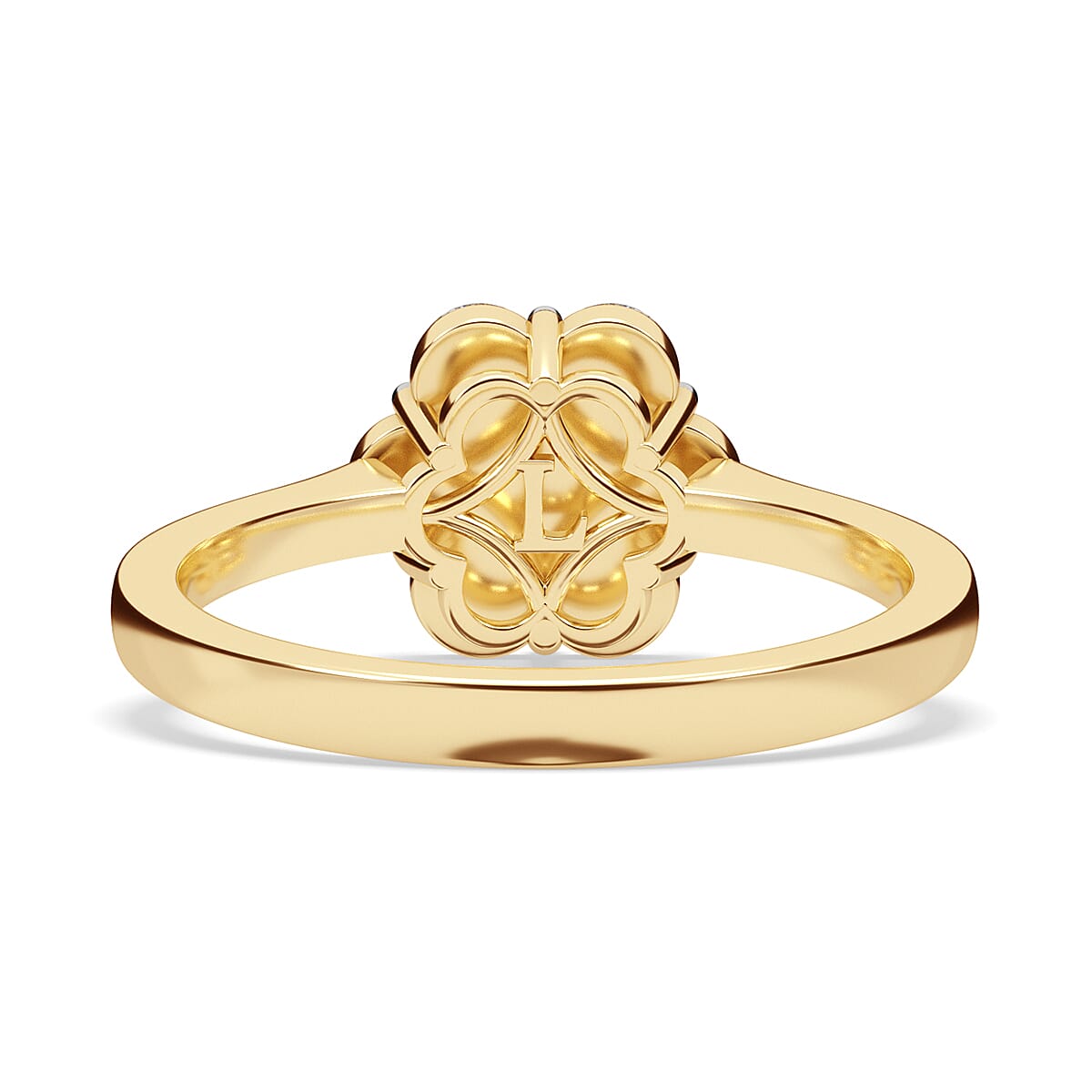 Luxuriant Lab Grown I1-EF Diamond Ring in 18K Vermeil Yellow Gold Sterling Silver 1.01 Ct.