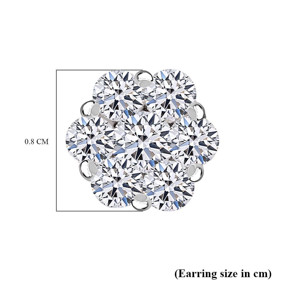 Luxuriant Lab Grown I1-EF Diamond Earring with Push Post in 18K Vermeil Yellow Gold Sterling Silver 1.02 Ct.