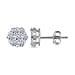 LUXURIANT 1 Ct. Lab Grown Diamond Cluster Earring with Push Post in 18K Vermeil Yellow Gold Sterling Silver I1-EF