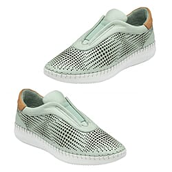 Lotus Womens Lorena Breathable Leather Trainers (Size 3) - Mint