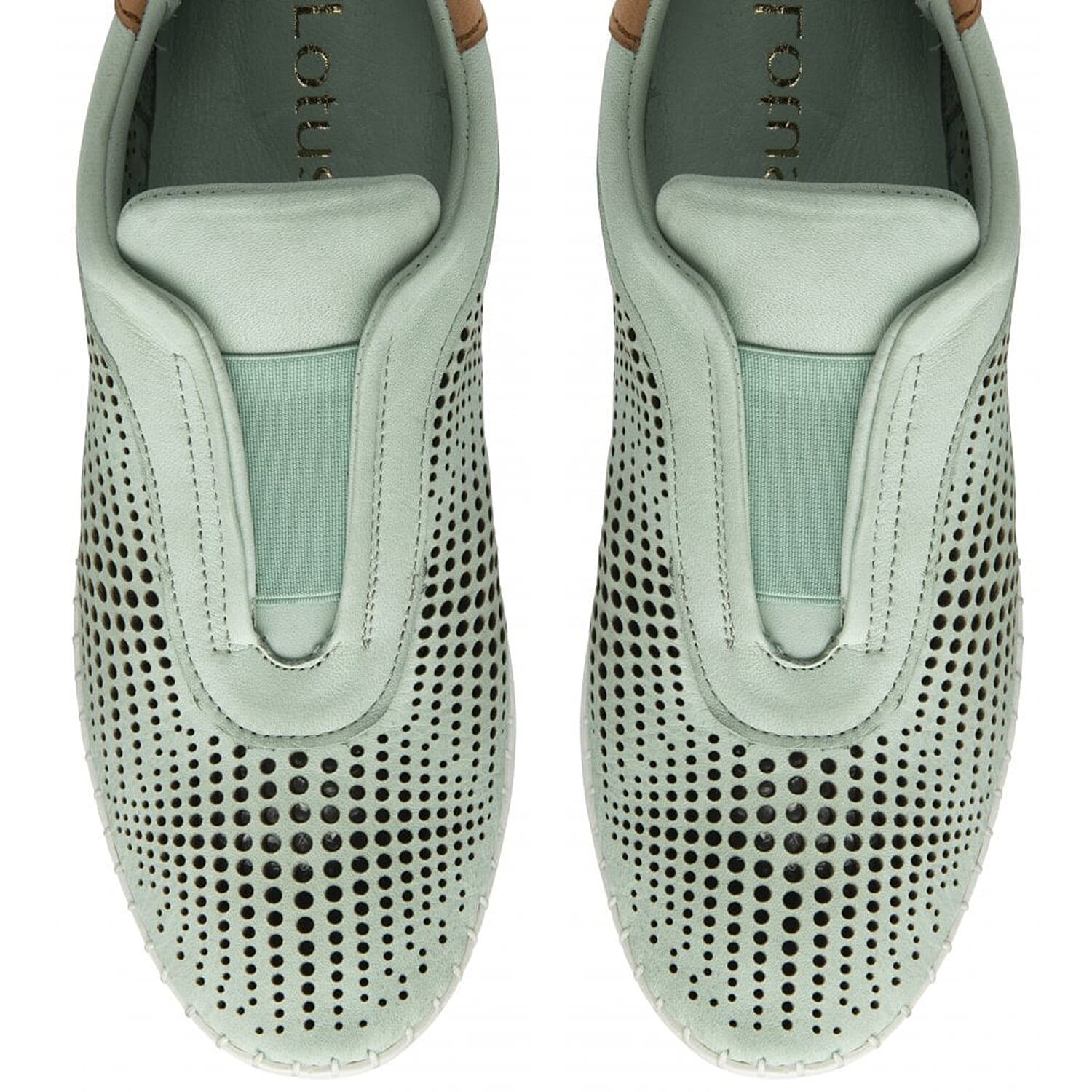 Lotus Womens Lorena Breathable Leather Trainers (Size 3) - Mint