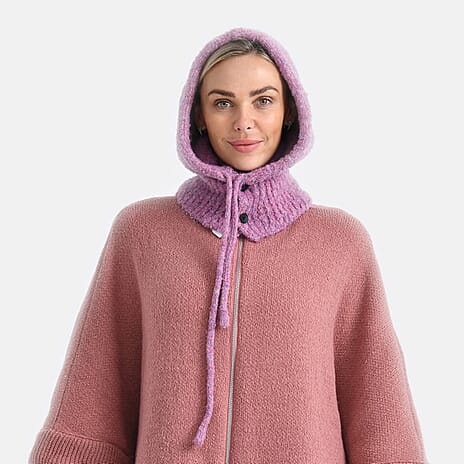 Hooded Drawstring Hat (28 x 24cm) - Pink