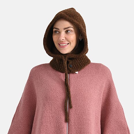 Hooded Drawstring Hat (28 x 24cm) - Grey