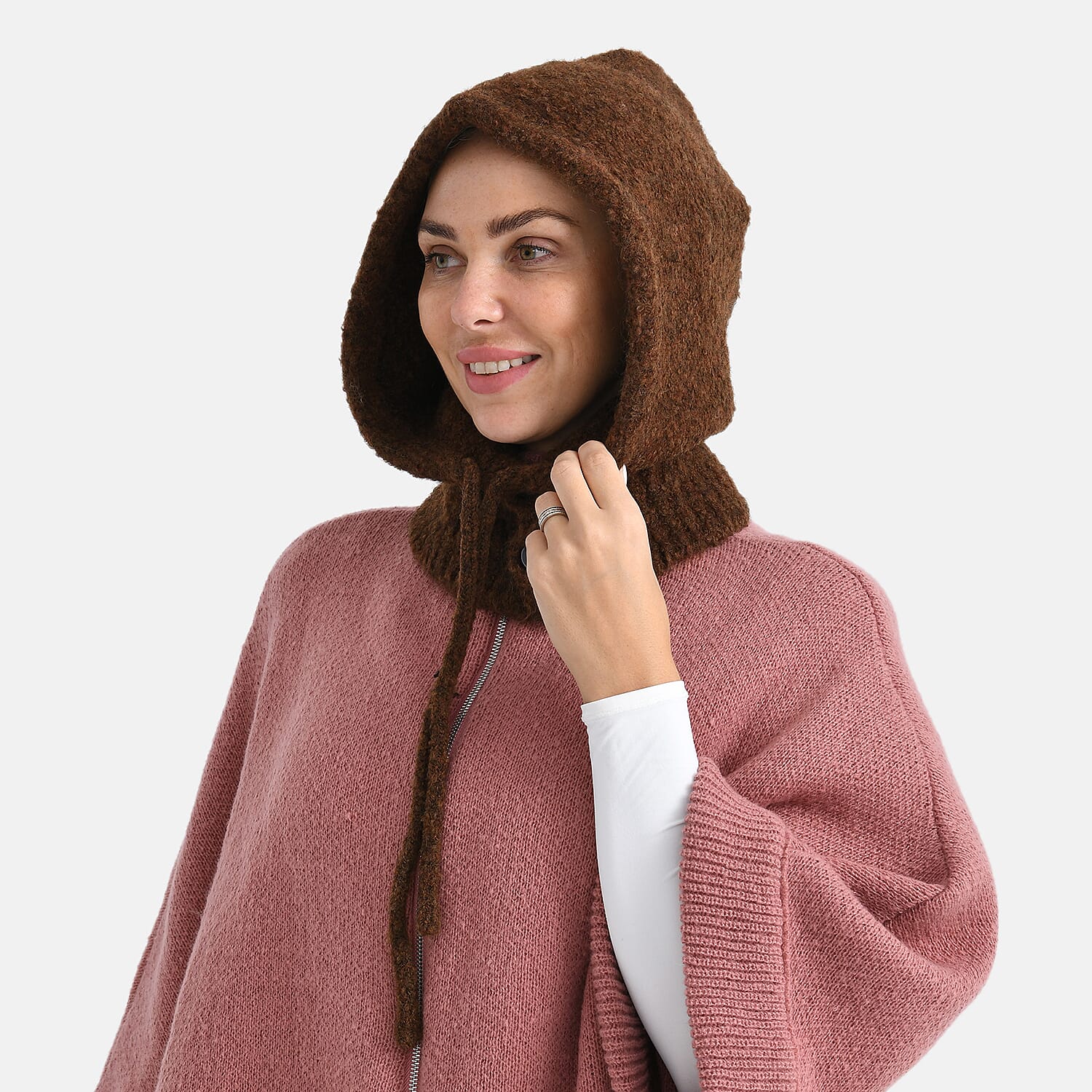 Hooded Drawstring Hat (28 x 24cm) - Grey