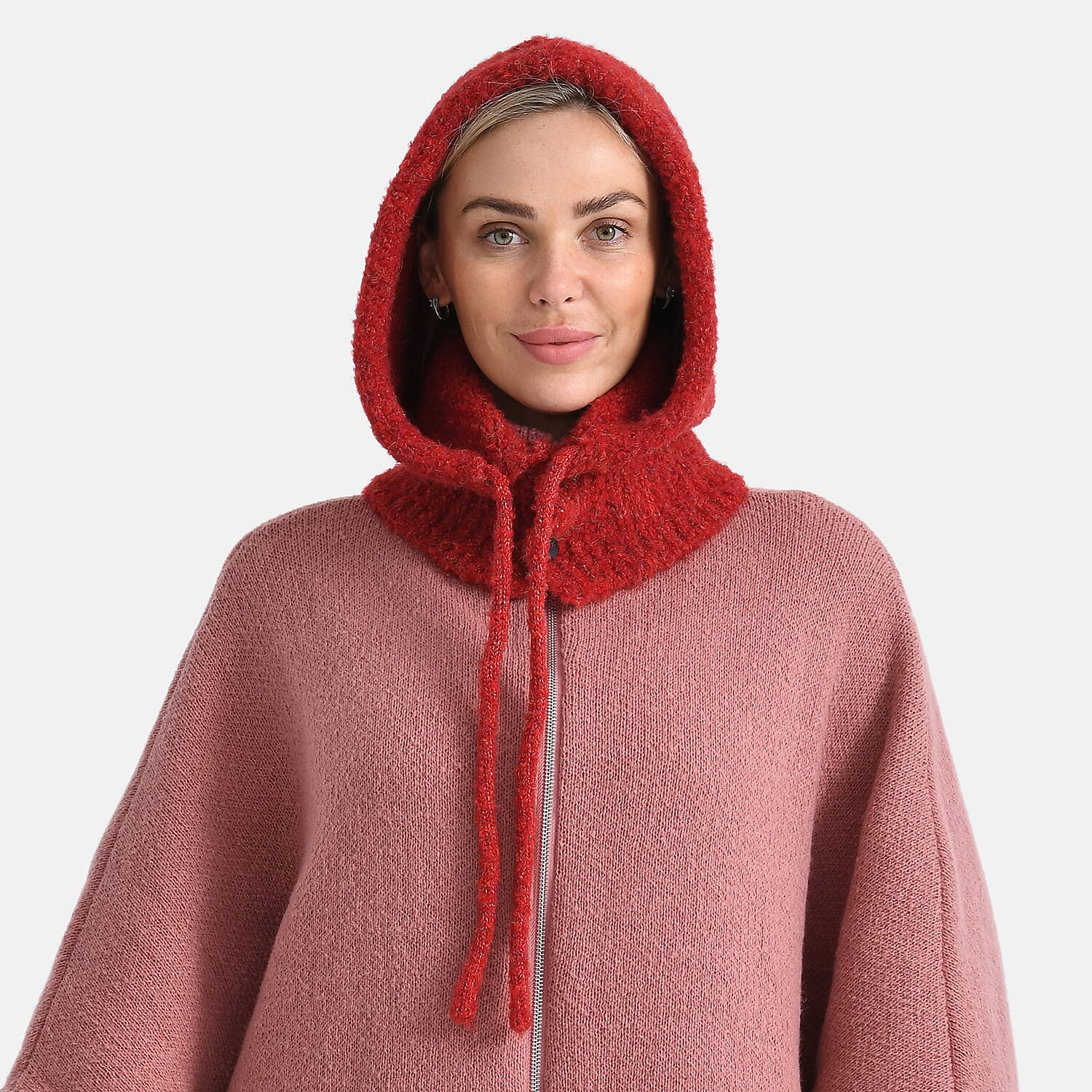 Hooded Drawstring Hat (28 x 24cm) - Red