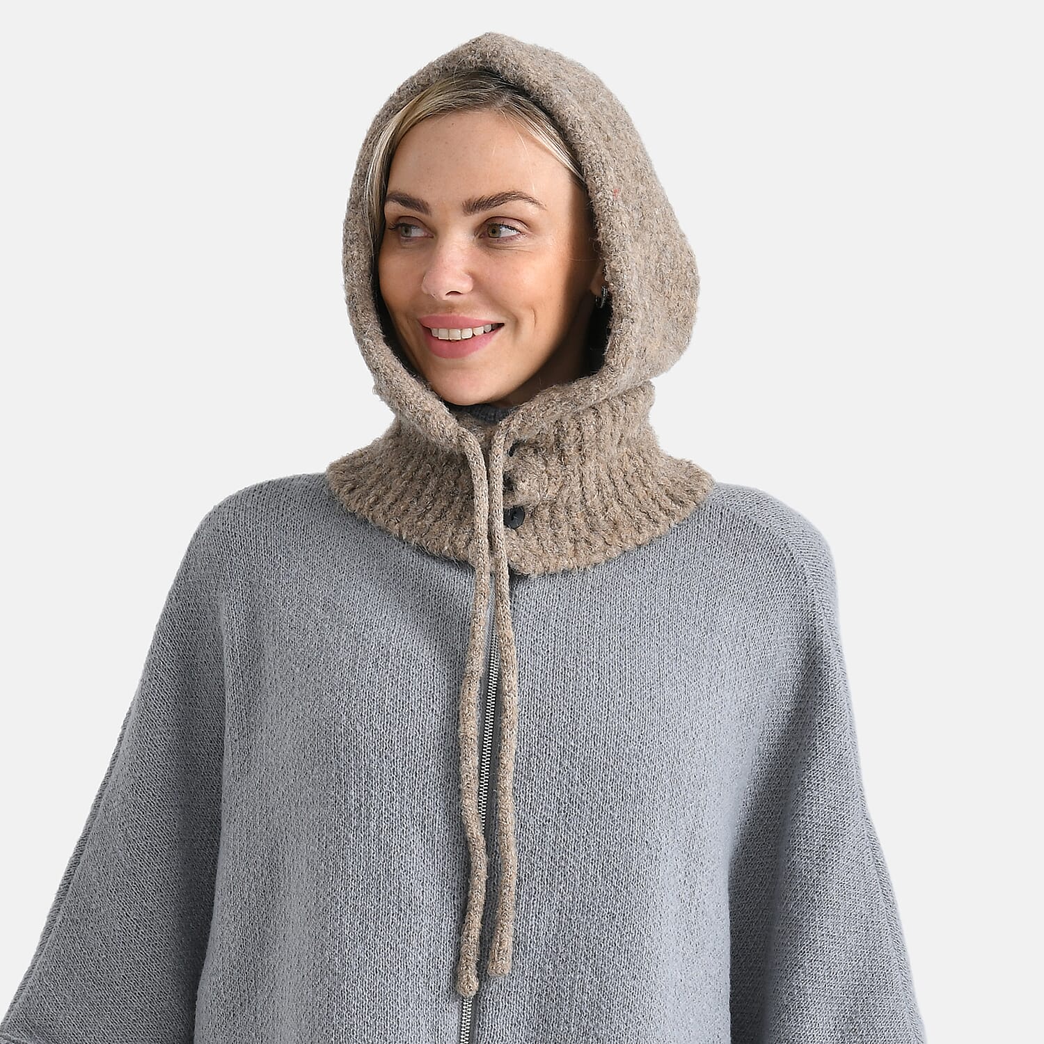 Hooded Drawstring Hat (28 x 24cm) - Mocha