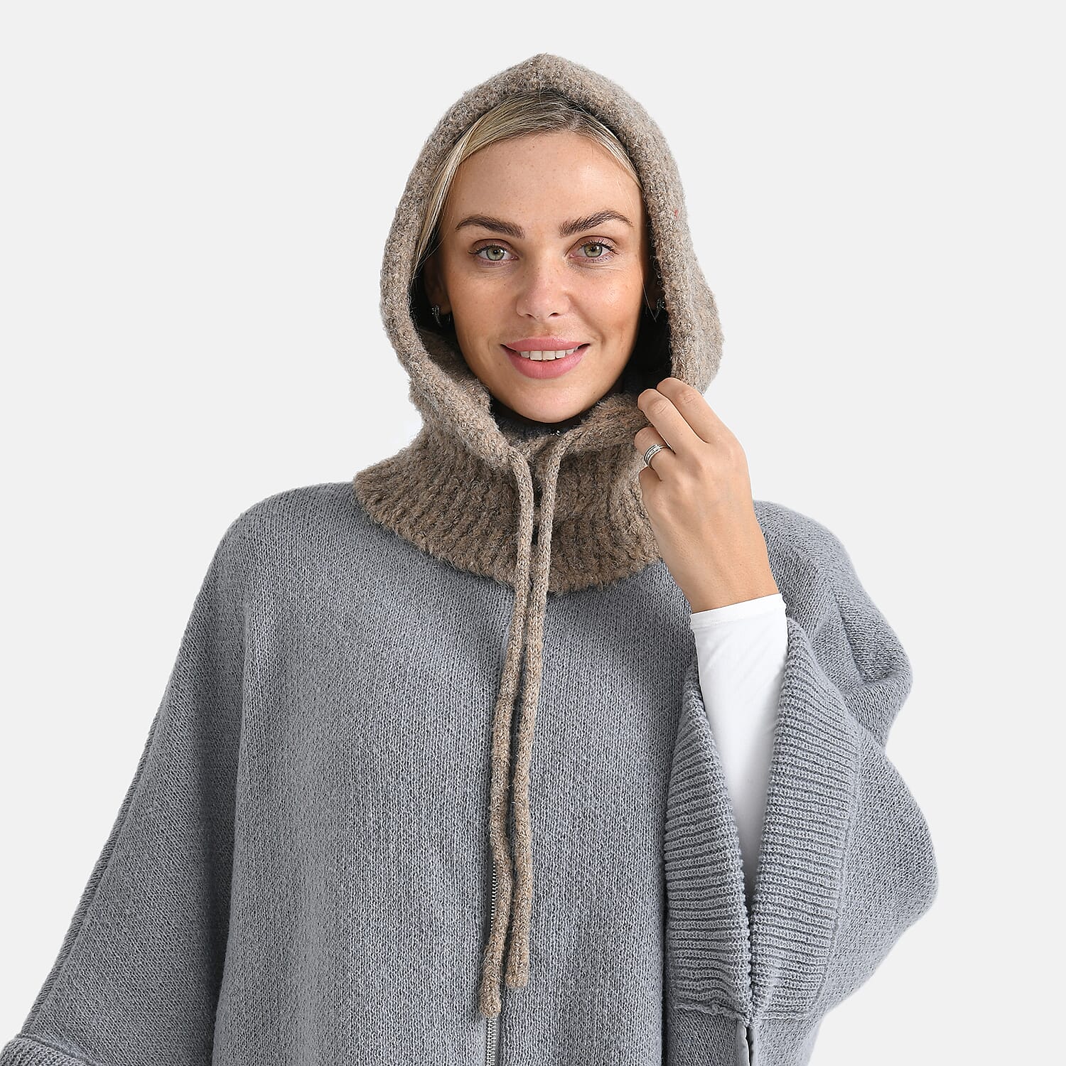 Hooded Drawstring Hat (28 x 24cm) - Mocha