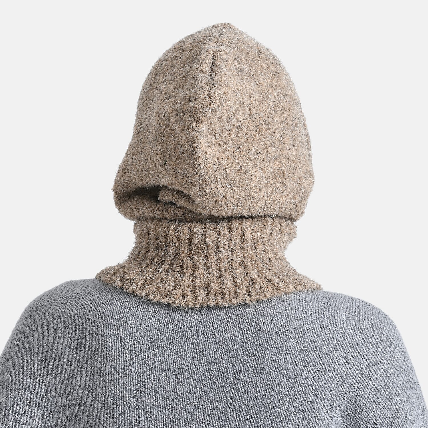 Hooded Drawstring Hat (28 x 24cm) - Mocha