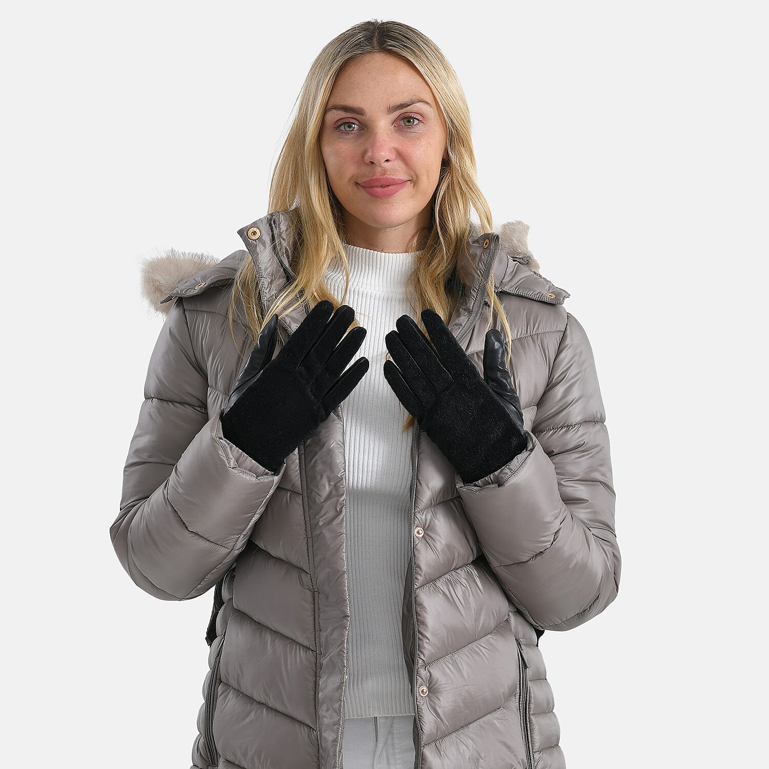 Luxurious Sheepskin Gloves (24 x 9cm) - Black