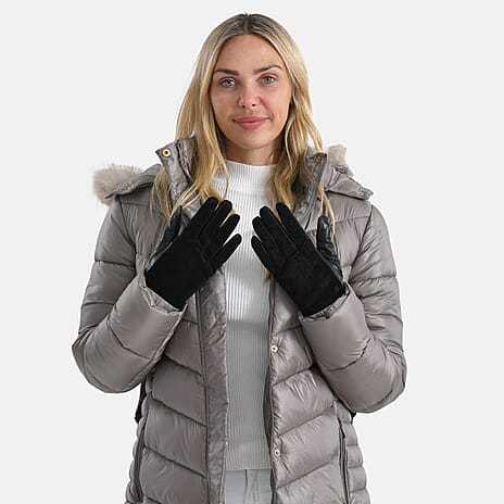 Luxurious Sheepskin Gloves (24 x 9cm) - Black