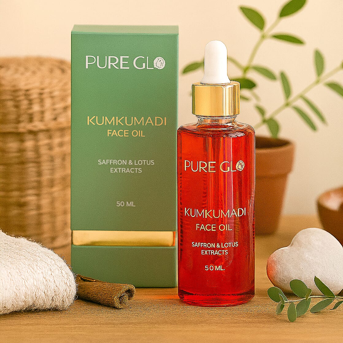 "Pure Glo Kumkumadi Facial Oil 50 ml-     6.76 oz"