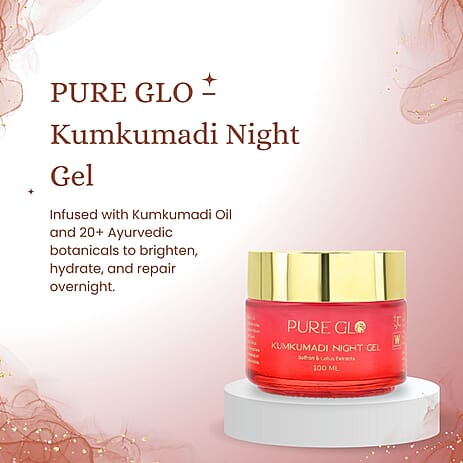 "Pure Glo kumkumadi night gel 100ml-  3.38 oz"
