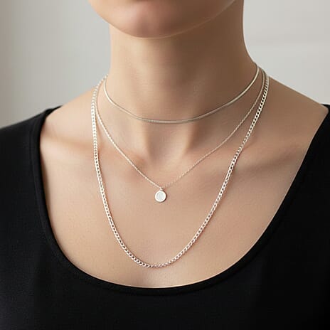 Thai Sterling Silver Chain (Size - 26) with Spring Ring Clasp