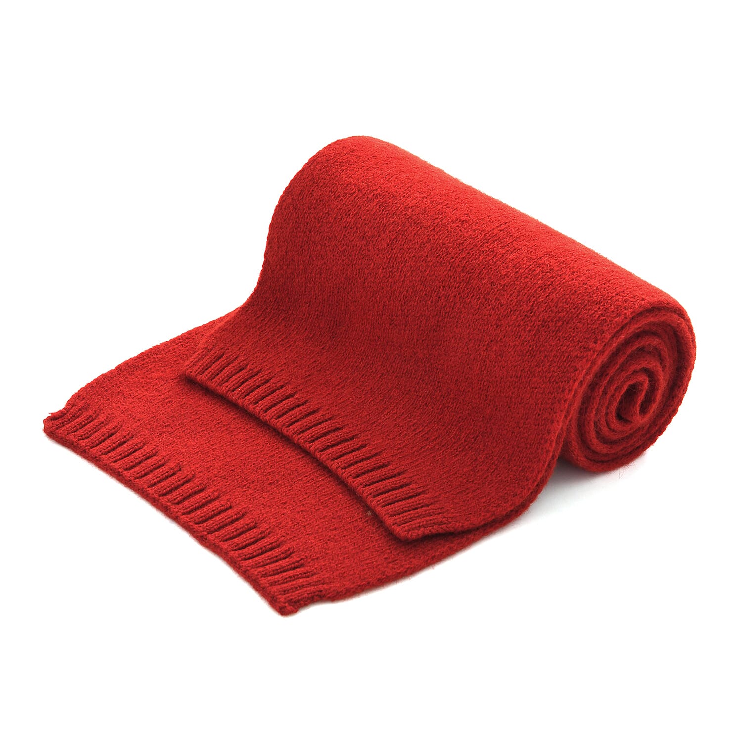 100% Wool Cosy Winter Scarf (150 x 21cm) - Red