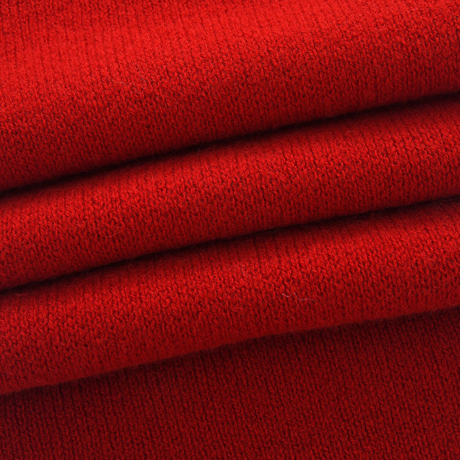 100% Wool Cosy Winter Scarf (150 x 21cm) - Red