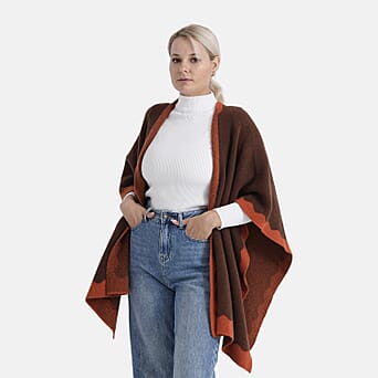https://tjcuk.sirv.com/Products/82/0/8207534/Styled-By-Acrylic-Solid-Poncho-Size-One-Size-Orange-Khaki_8207534_2.jpg?w=342&h=342