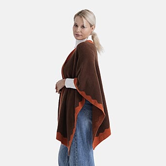 https://tjcuk.sirv.com/Products/82/0/8207534/Styled-By-Acrylic-Solid-Poncho-Size-One-Size-Orange-Khaki_8207534_3.jpg?w=342&h=342