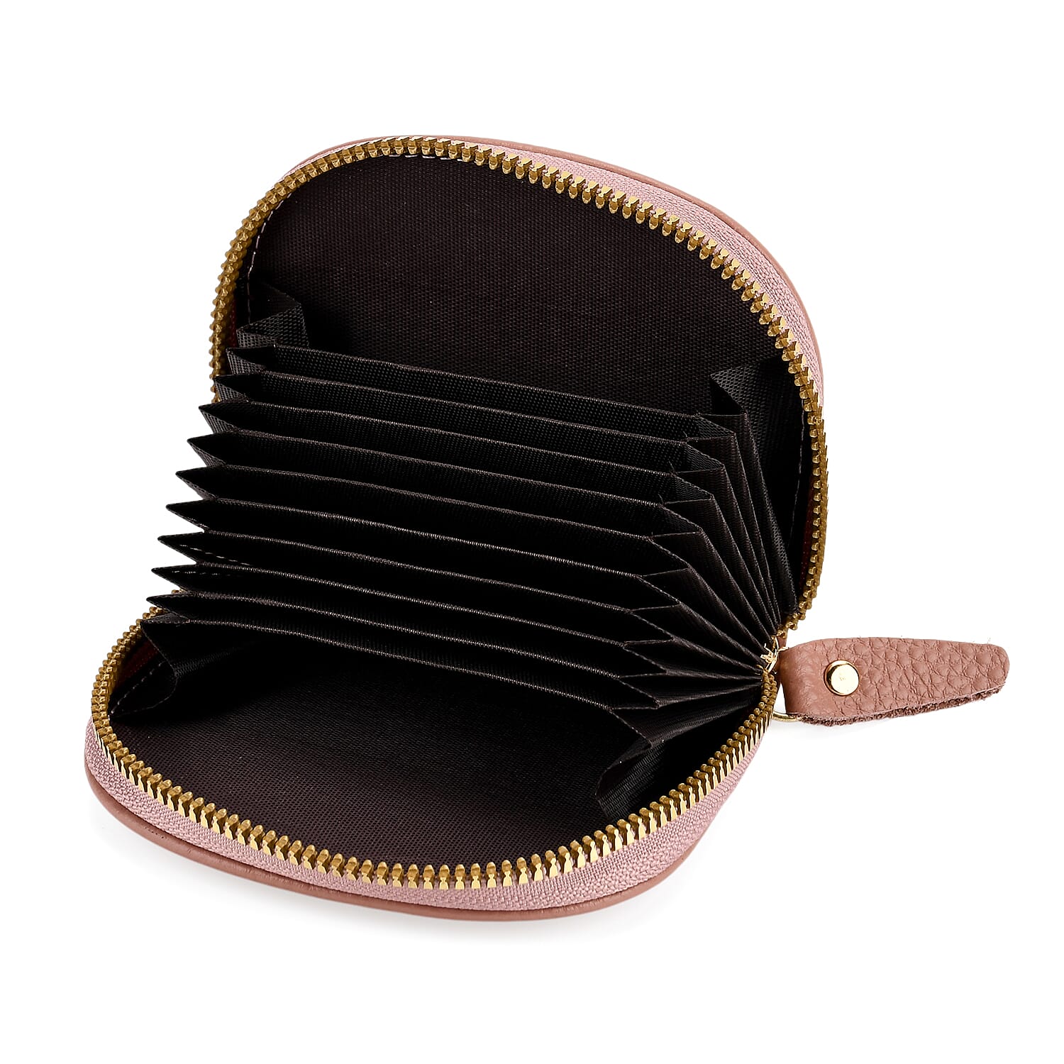 Set of 2 Genuine Leather Crossbody Bag & RFID Card Wallet - Dusty Pink