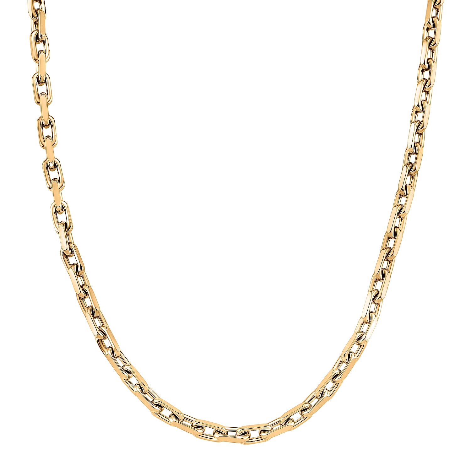 Designer Inspired - Cable Necklace (Size - 20) with Lobster Clasp in Yellow Gold Tone