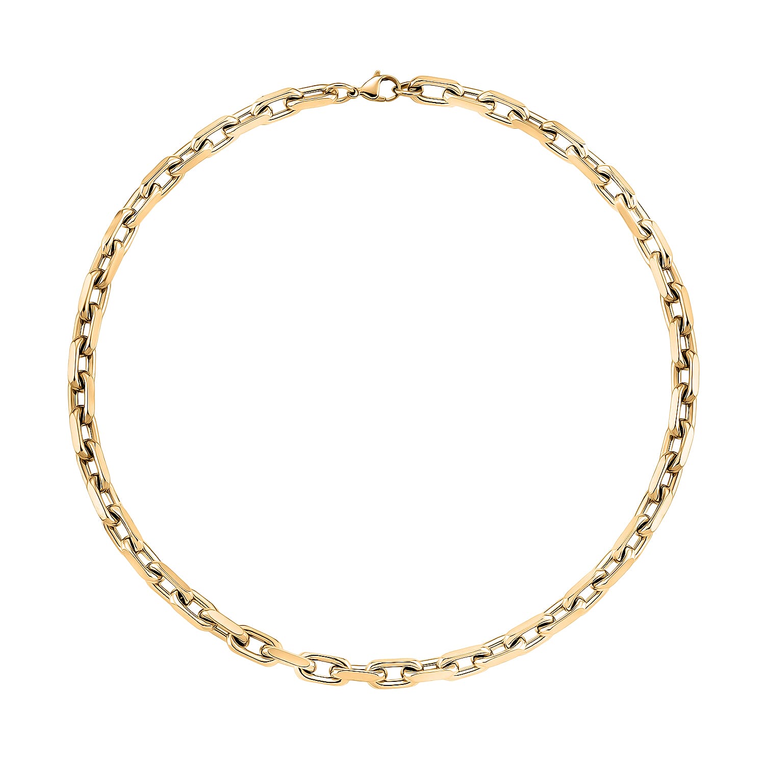 Designer Inspired - Cable Necklace (Size - 20) with Lobster Clasp in Yellow Gold Tone